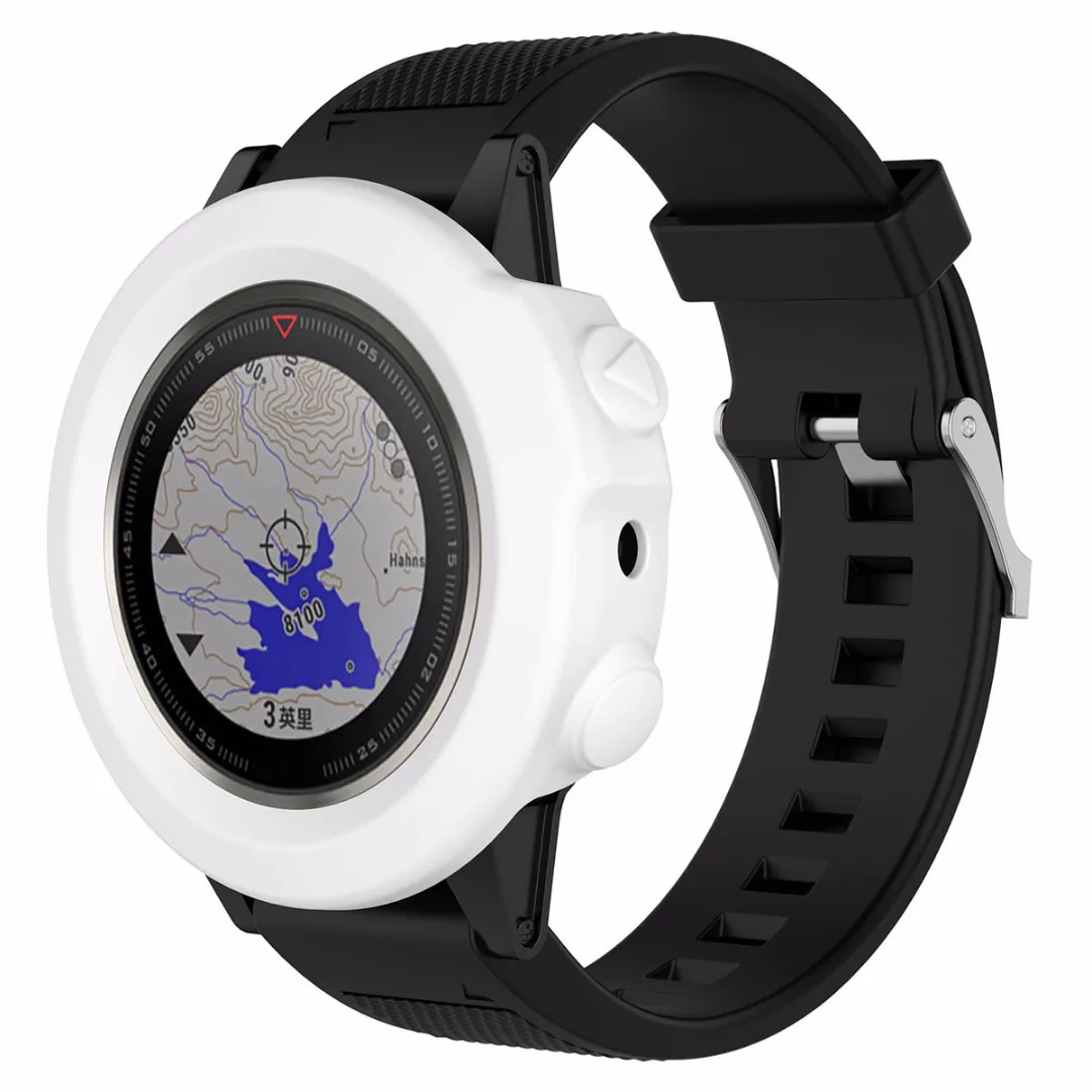 Mayitr Silicone Band Cover Case Skin Protector For Garmin Fenix 5X GPS Watch