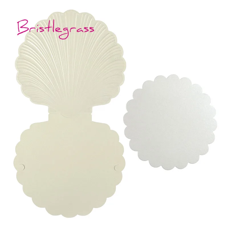 BRISTLEGRASS 1 Set Sample Personalised Sea Shell Beach Wedding Invitations Day Evening Invite Party Event Greeting Card Envelope