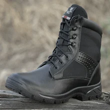 Военные тактические ботинки водонепроницаемые походные треккинговые горные альпинистские мужские ботинки для охоты и рыбалки черные ботинки из искусственной кожи