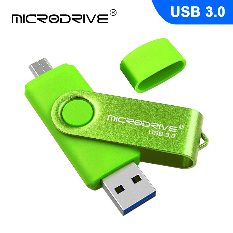 Цветной USB 3,0 OTG USB флеш-накопитель 64 ГБ 128 ГБ металлическая Флешка 16 ГБ 32 ГБ флеш-накопитель USB карта памяти высокоскоростной usb3.0 флеш-накопитель - Цвет: Green