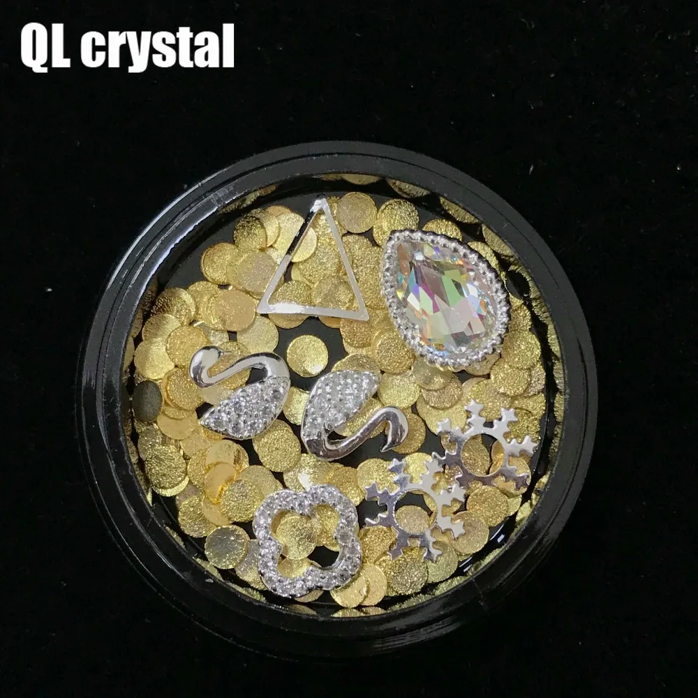 QL Кристалл 1 коробка Стразы для сексуальные модные ногти 3D хрустальные камни для украшения ногтей Diy Дизайн Маникюр бриллианты
