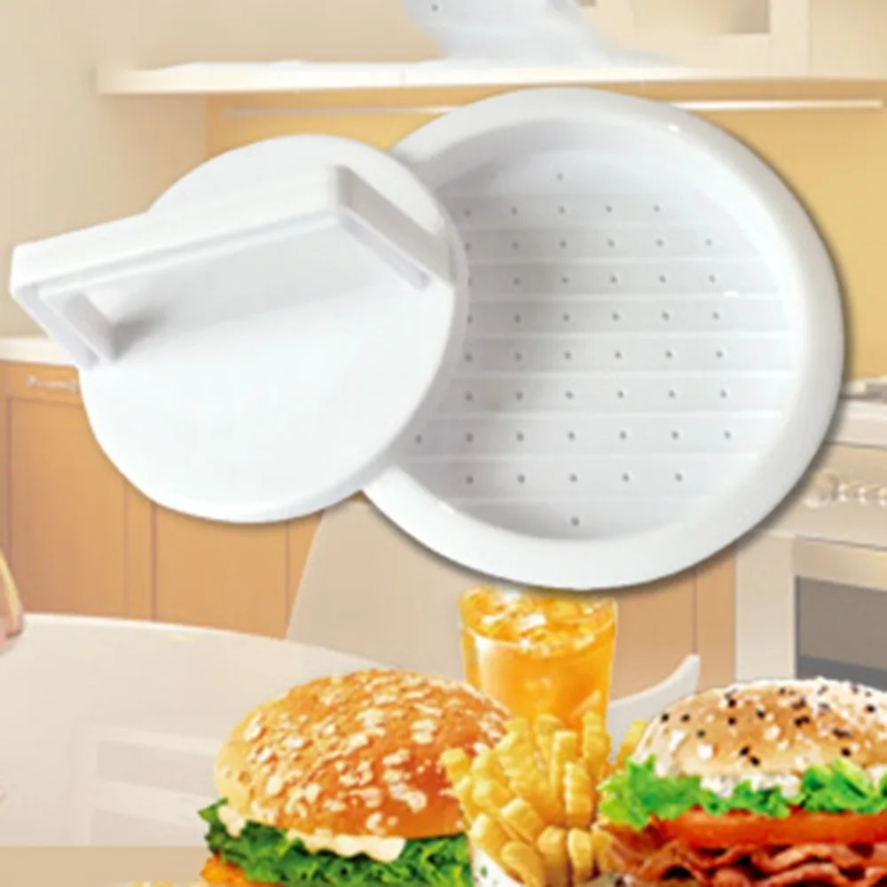 

Hamburger Meat Press Tool Multifunctional Kitchen Cooking Tool Round Shape Food Grade PP DIY Meat Burger Maker Mold