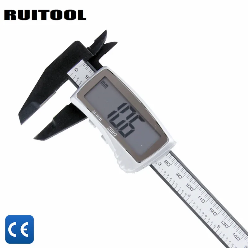 Цифровой штангенциркуль RUITOOL 0-150 мм/0,1 мм Большой ЖК-дисплей мм/дюйм цифровой штангенциркуль, измерительные инструменты