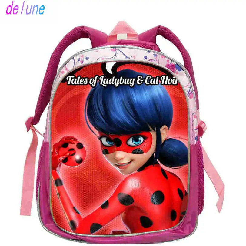 

12inch hot School Backpack Miraculous Ladybug Kids School Bags Kindergarten Bookbag Baby Girls Backpacks Children Bolsa Infantil