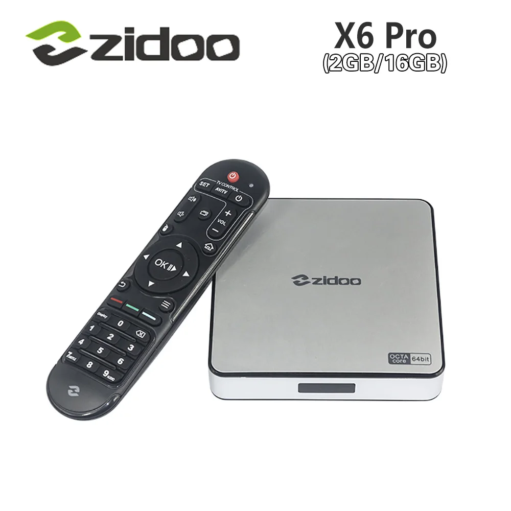 [Genuine] ZIDOO X6 Pro Android 5.1 Lollipop TV Box RK3368 Octa Core 2GB/16GB 1000M LAN Dual WIF BT4.0 4K*2K H.265 KODI 3D