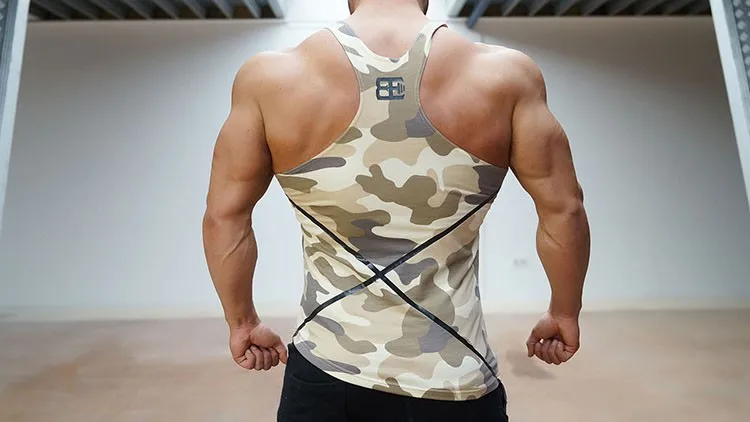 Aolamegs Tank Tops gyms professional bodybuilding muscle men\'s camo vest sporting gymshark camouflage undershirt sportswear (5)