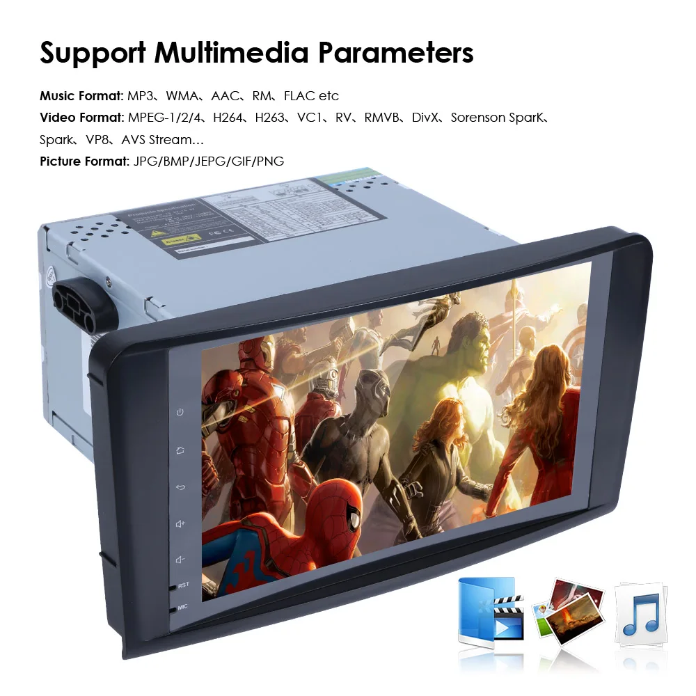 Perfect 2GB+16GB Quad Core Android 9.0 Car Radio For Mercedes/Benz/GL ML CLASS W164 ML350 ML500 X164 GL320 Canbus 4G Wifi GPS BT Radio 4