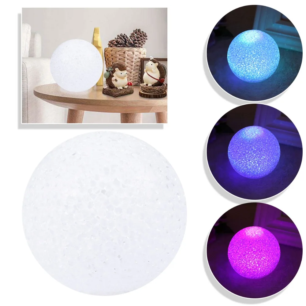 Magic Color Changing Crystal Ball LED Night Lamp Colorful Light Round