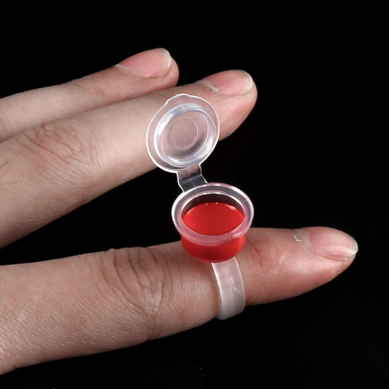 PP окружающей кольцо для пигментов чашки Microblading пигмент держатель с герметичной крышкой татуировки аксессуары