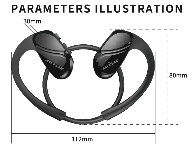 Zealot H6 Беспроводные спортивные наушники с защитой от пота, Bluetooth гарнитура, бас стерео наушники с микрофоном