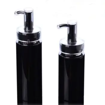 

120ML 160ML Lotion Pump Essential Oil Bottle Black Lid Refillable Cosmetic Ladies Packaging Emulsion Pot F20172077