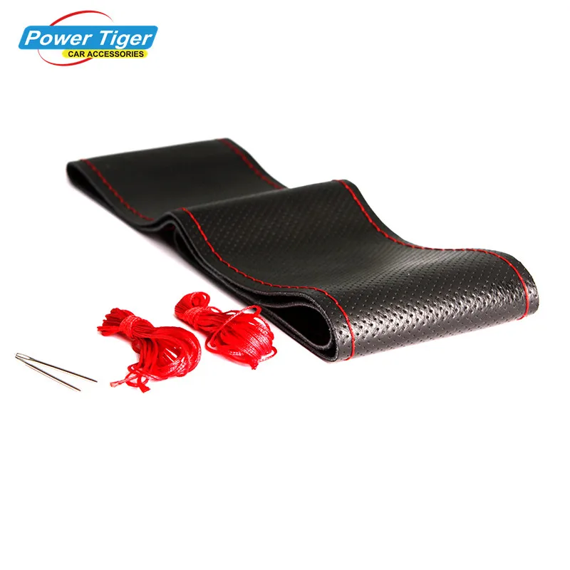 All Size 36-40cm Car Styling Genuine Leather Auto Car Steering Wheel Cover Cap Anti-slip Car Decoration With Needles and Thread All Size 36-40cm Car Styling Genuine Leather Auto Car Steering Wheel Cover Cap Anti-slip Car Decoration With Needles and Thread
