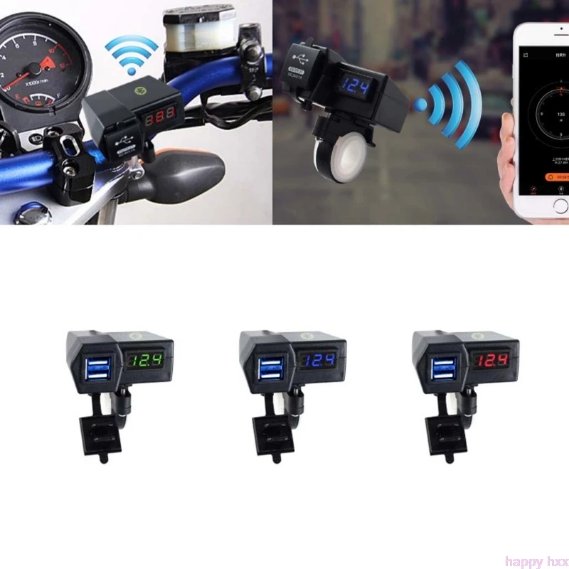 2019 водонепроницаемый 12 В мотоцикл двойной порт USB зарядное устройство