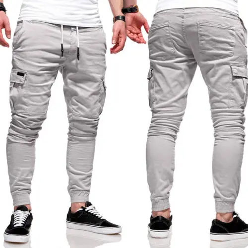 Hot Men Sport Pant Long Trousers Solid Male Fashion Tracksuit Fitness Workout Gym Sweatpants 5