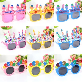 

New Funny Birthday Candle Glasses Balloons Eye Glasses Eyewear Birthday Party Favor Gift Supplies