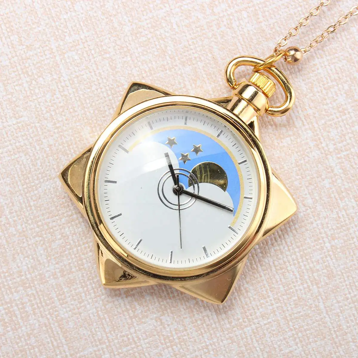 New Sailor Moon Anniversary Crystal Star Bolsillo Watch Necklace