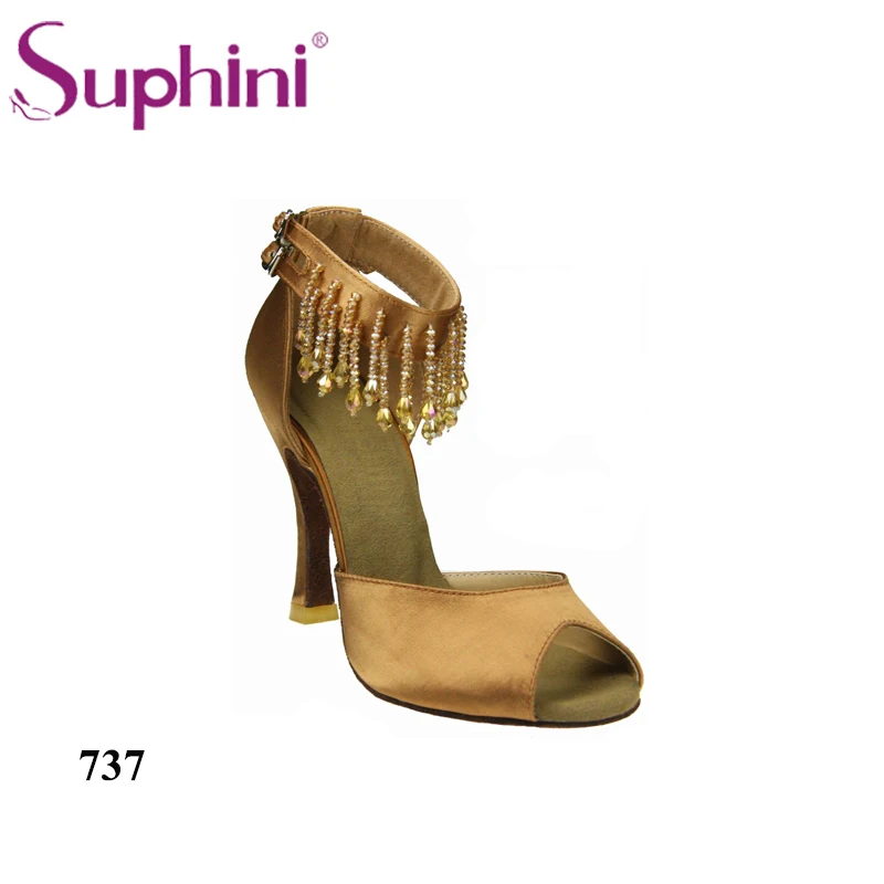 ; Suphini; Танцевальная обувь с кисточками; обувь для сальсы на высоком каблуке; женская танцевальная обувь с подвеской для вечеринки