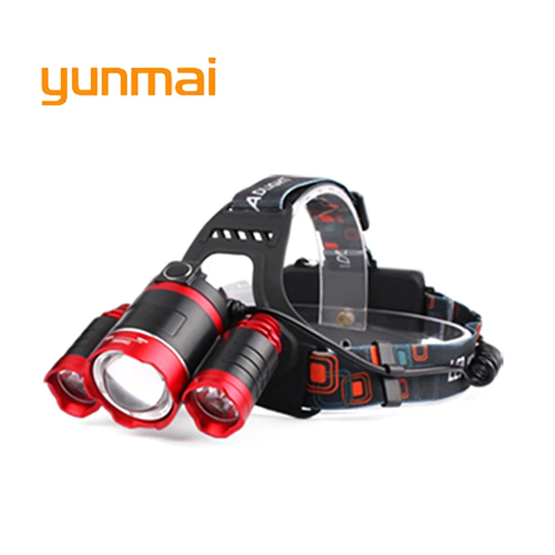 Yunmai USB Мощный светодиодный головной светильник, налобный фонарь, люмен, xml t6+ 2Q5, налобный фонарь, фонарь на 18650 батарейках, охотничий, рыболовный светильник