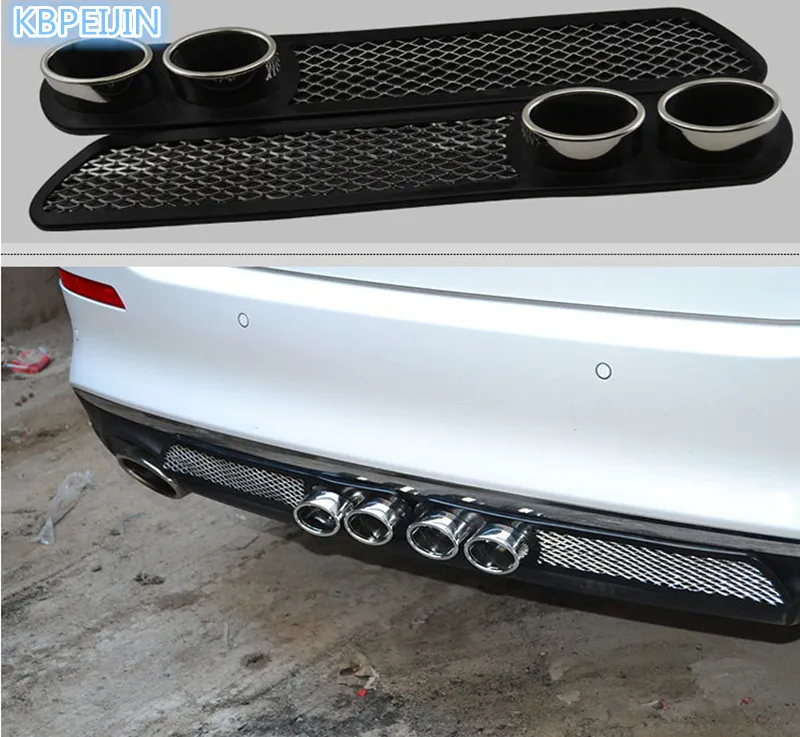 

2PCS 3D Car Carbon Chrome Exhaust Tail Pipes Bumper Stickers For Land Rover discovery 2 3 4 freelander 1 2 defender accessories