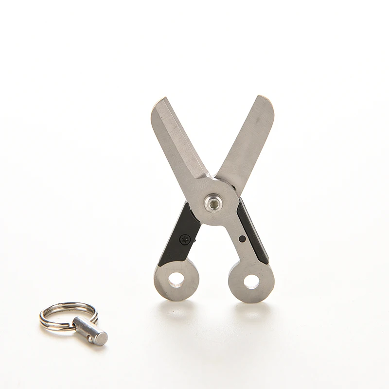 1pc Stainless Steel Mini Pocket Tool Electric Scissors Spring Scissors Cortador De Biscoito Survival Edc Travel Accessories