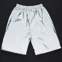 Мужские Светоотражающие штаны, брендовые флуоресцентные брюки для хип-хоп танцев, повседневные спортивные штаны Харадзюку для бега, серые