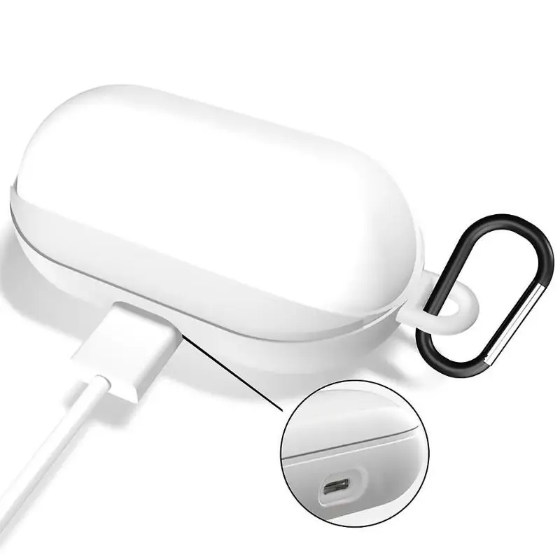 Мягкий силиконовый чехол для наушников сумка с крючком для samsung Galaxy Buds без помех Беспроводная зарядка наушники защита