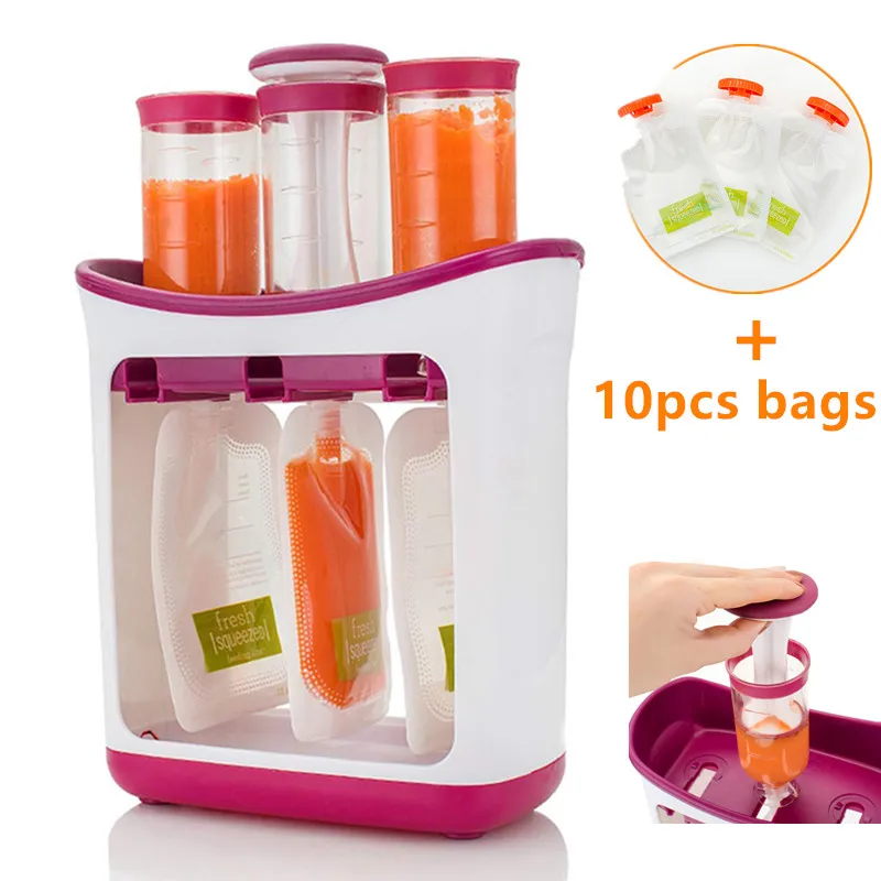 

Squeeze Juice Station Baby Food Organization Storage Containers Baby Organic Food Maker Fruit Puree Packing Machine Saran Wrap