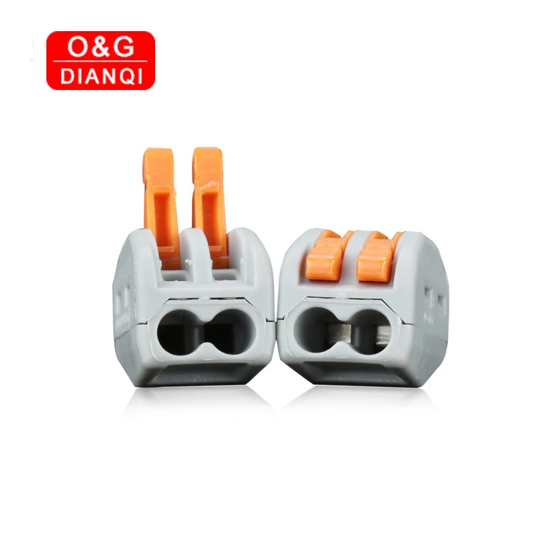 

10pcs 2position Mini Quick Wire Connectors, Universal Compact Wiring Connector, Push-in Conductor Terminal Block PCT212