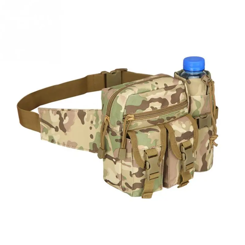 Унисекс Дорожная сумка на пояс для бутылки воды, повседневная Регулируемая сумка на пояс из нейлона 600D, военная поясная сумка - Цвет: CP camouflage