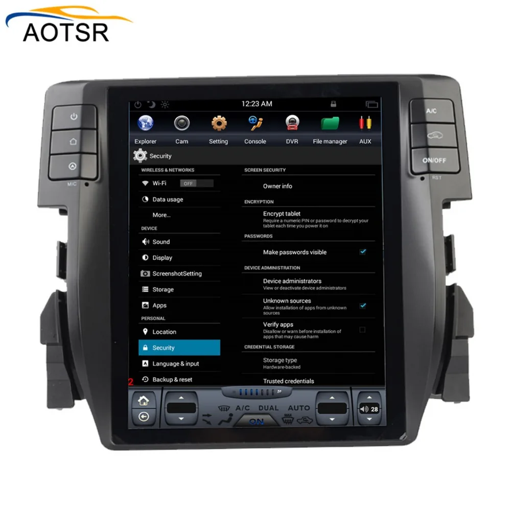 Flash Deal Tesla style 10.4"Quad Core Android 7.1 Car multimedia Player GPS Navigation For Honda Civic 2016 2017 2018 Radio autostereo BT 3