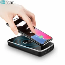 DCAE Qi Wireless Charger 10000Amh Portable Dual USB Digital Power Bank For iPhone X 8 Plus For Samsung S9 S8 S7 Xiaomi PowerBank