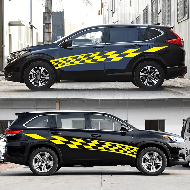 3 шт. 280x33 см Автомобильная Боковая дверь стикер s автомобильный Стайлинг красный синий Универсальный ПВХ автомобильная Боковая дверь полосатый декоративный стикер наклейка молдинги