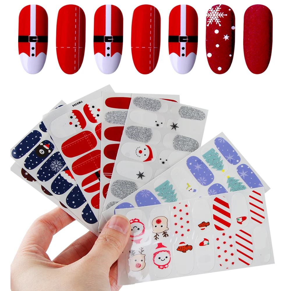 

1pc Winter Sticker Nails Art Water Transfer Christmas Snowflakes Gel Polish Wraps Nail Decoration Women Fashion Tools