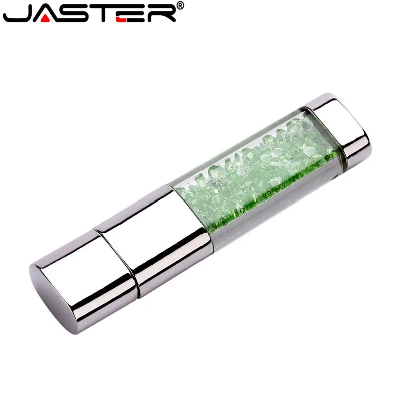 Бренд JASTER, новинка, Кристальные элементы, usb флеш-накопители, USB 2,0, флеш-накопитель, u-диск, флешка, 4 ГБ, 16 ГБ, 32 ГБ, 64 ГБ, рождественский подарок