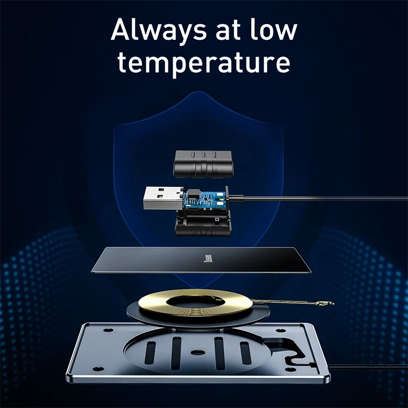  Baseus 15W Qi Wireless Charger For iPhone X Xs Max Ultra Slim Fast Wirless Wireless Charging Pad Fo