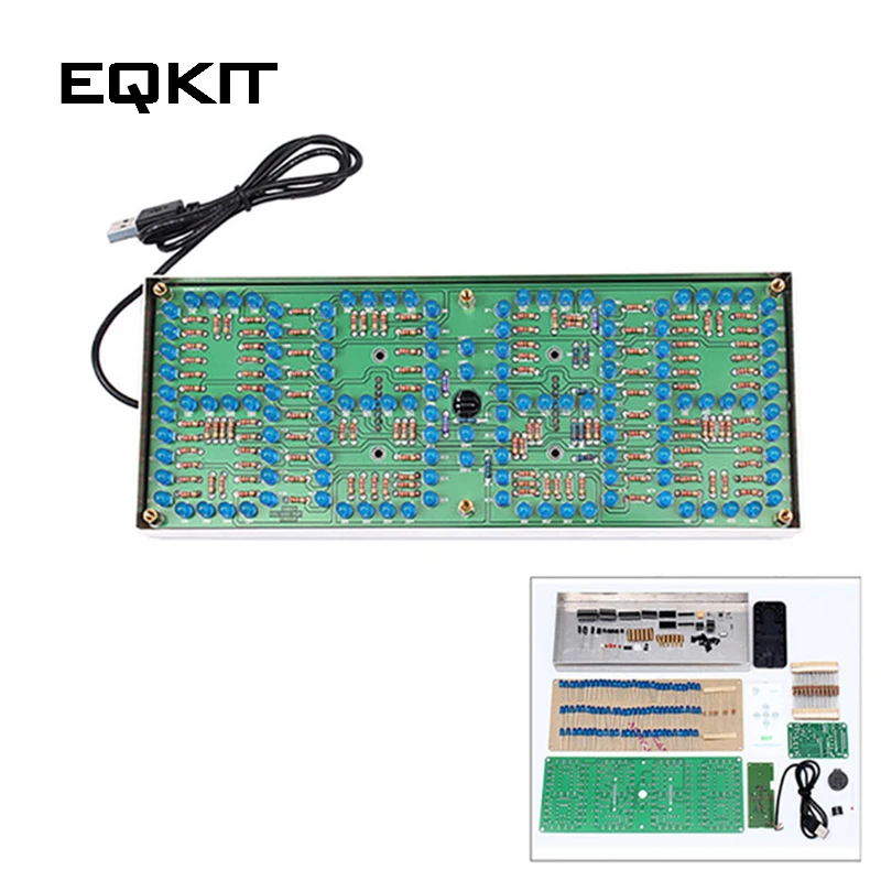 

ECL-132 DIY Kit Blue Supersized Screen Display Remote Control Clock Kit Electronic Desk Clock DIY LED Clock