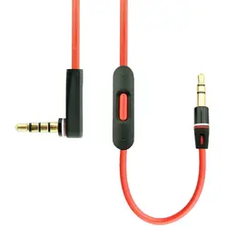 Высокое качество Замена наушников кабели для beats mixr/s o l o hd Пульт дистанционного управления talk & volume +-Male аудио провода-красный