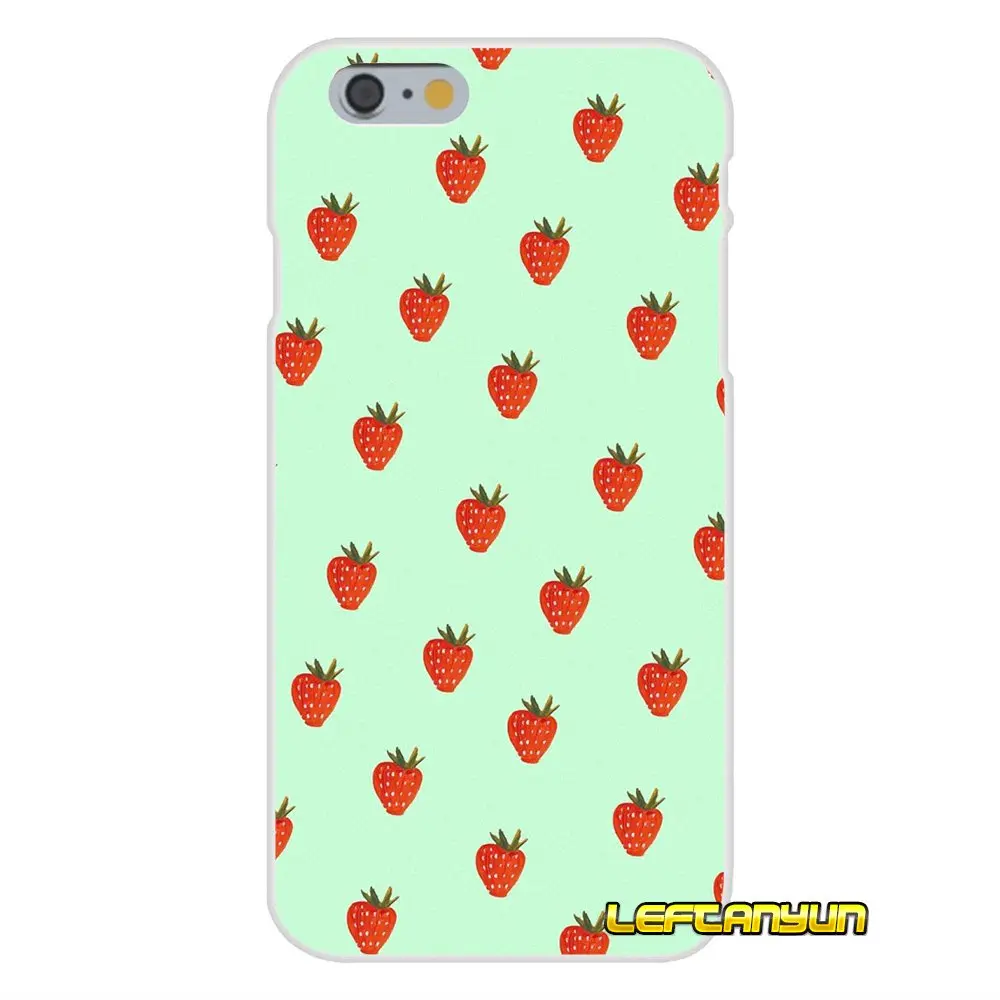 Аксессуары для телефона Чехлы iPhone X 4 4S 5 5S 5C SE 6 S 7 8 плюс клубника фрукты шаблон
