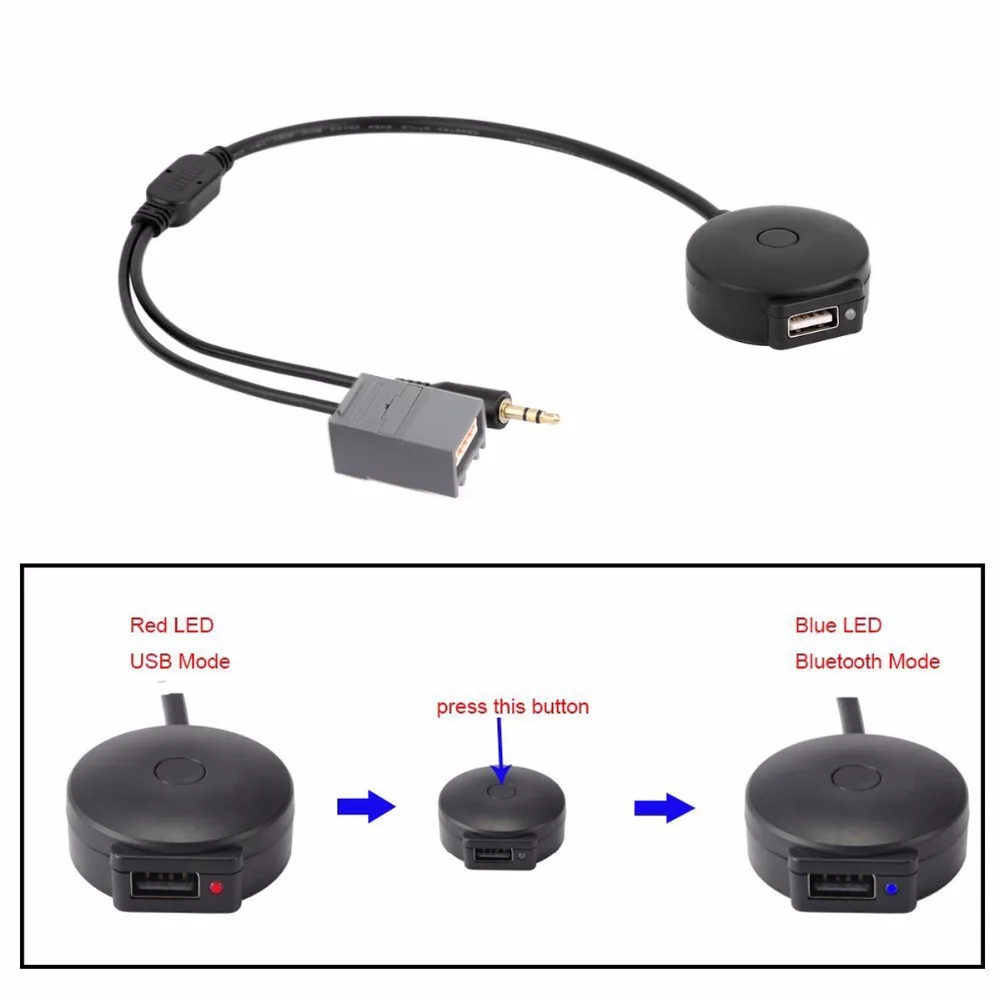 USB и 3 5 мм AUX для Bluetooth аудио Aux & Кабель адаптер автомобиля Honda Civic Джаз CR V Accord Odyssey 2008