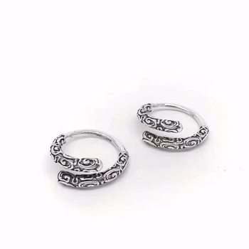 

SOQMO Real Solid 999 Sterling Silver Adjustable Vintage Buddha Open Rings Men Women Punk Handmade Men Jewelry