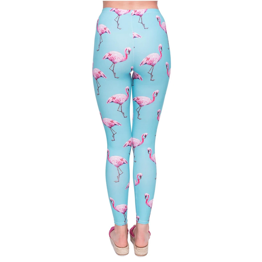 Женские леггинсы с принтом фламинго высокой талией|legging high|printed leggingswomen fashion leggings |