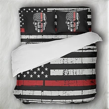 Classic American Flag Bedding Set Skull Duvet Cover Set King Queen Bedding Skull Pillowcase Bedroom Decor 3Pcs Bedclothes Classic American Flag Bedding Set Skull Duvet Cover Set King Queen Bedding Skull Pillowcase Bedroom Decor 3Pcs Bedclothes