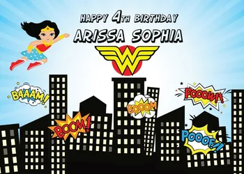 

custom wonder super girl baby child photo background photography backdrops quality vinyl