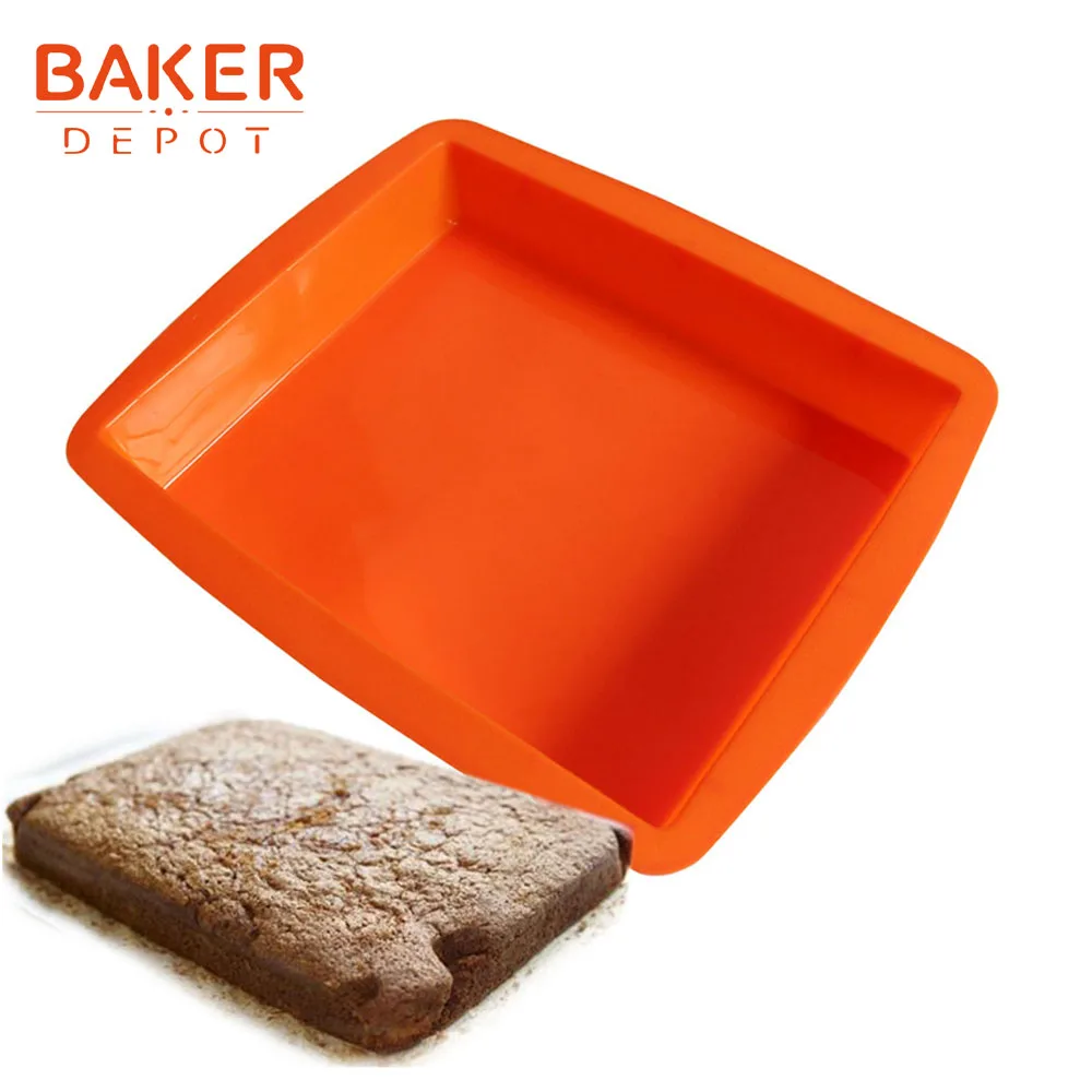 

BAKER DEPOT Silicone Mold for Cake Baking large rectangular toast bread pastry mold breads cake bakware tool birthday cake form