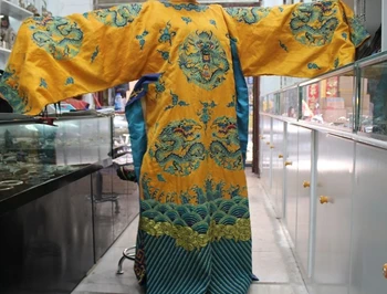 

Chinese Ming Dynasty Silk Kesi Gold thread Hand-Embroidery Emperors Dragon Robe