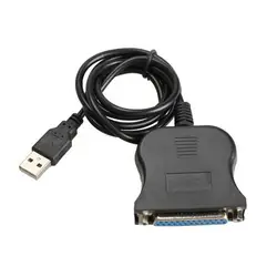 Черный USB 1,1 для DB25 женский Порты и разъёмы Распечатать кабель преобразователя LPT USB адаптер LPT кабель LPT USB кабель