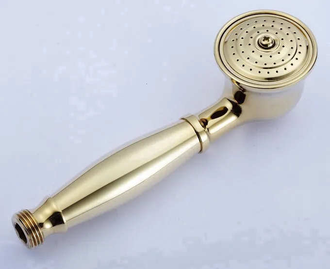 Роскошный полированный Золотой Цвет латунь двойной керамический ручки рычагов для ванной круглые Осадки смеситель для душа набор струйный смеситель для ванны коснитесь mgf367