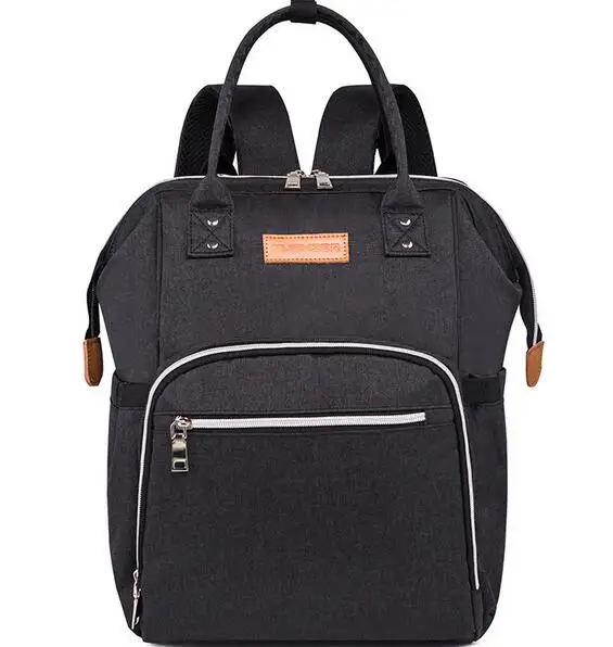 Модная сумка для мамы, подгузник для беременных, большая детская сумка, рюкзак для путешествий для мамы, многофункциональные сумки для подгузников - Цвет: black