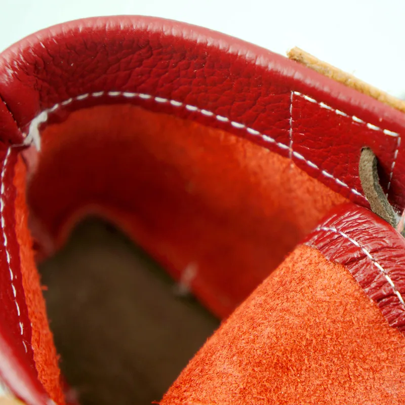 Spring Handmade Genuine Leather Baby Gils Boots Mixed Colors First Walkers Cowhide Lace-up Baby Moccasins Boy Shoes 4