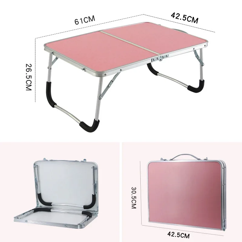 Laptop Double Folding Computer Table Folding Computer Desk PC Laptop Table Writing Workstation Home Office Furniture